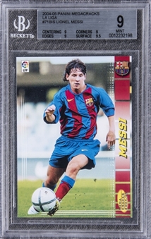 2004-05 Panini Megacracks La Liga #71BIS Lionel Messi Rookie Card – BGS MINT 9
